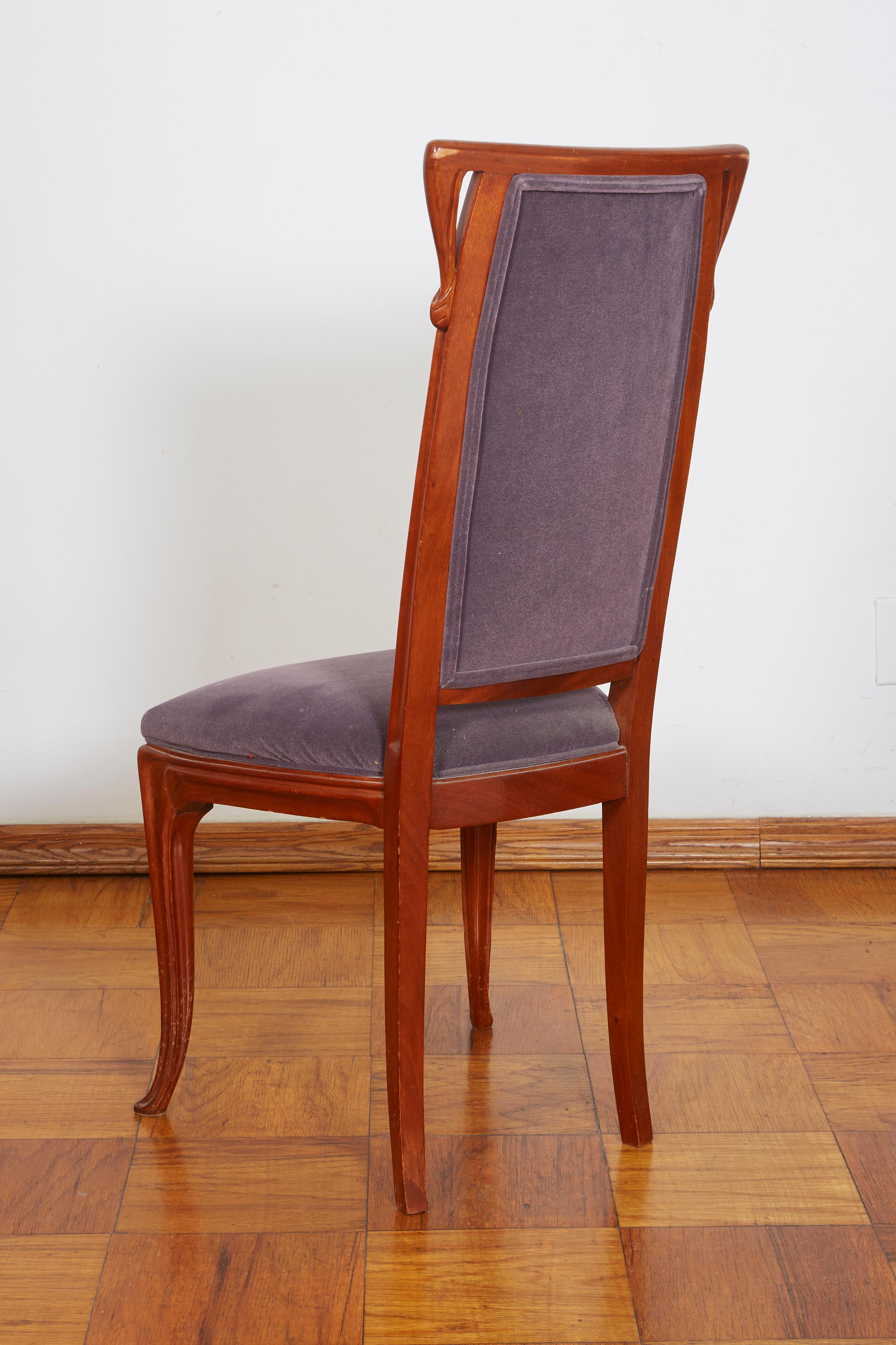 20th Century French Art Nouveau Chairs by Louis Majorelle For Sale