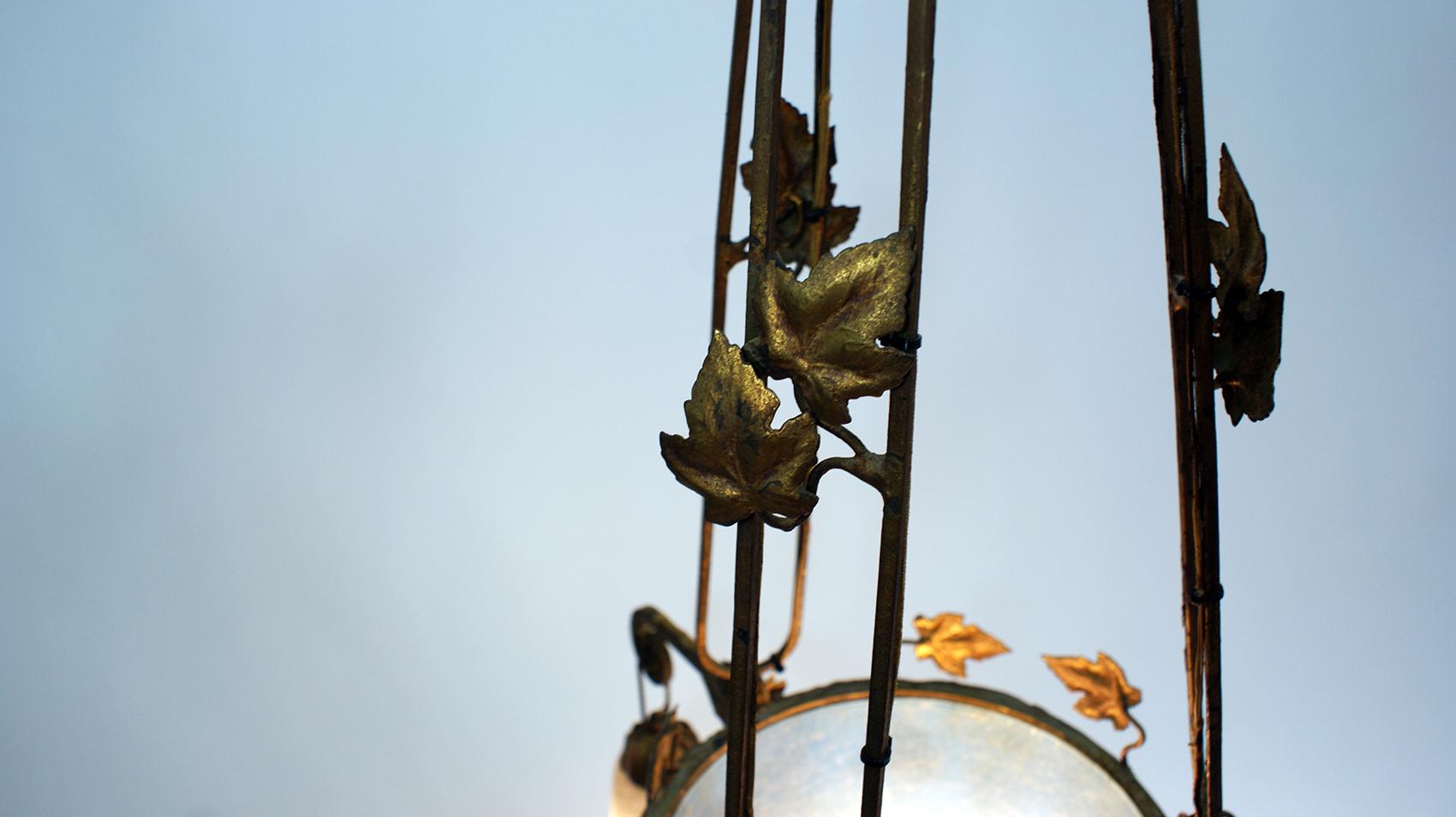 French Art Nouveau Chandelier Signed, “Rethondes”, Region “Hauts de France” In Good Condition For Sale In Beirut, LB