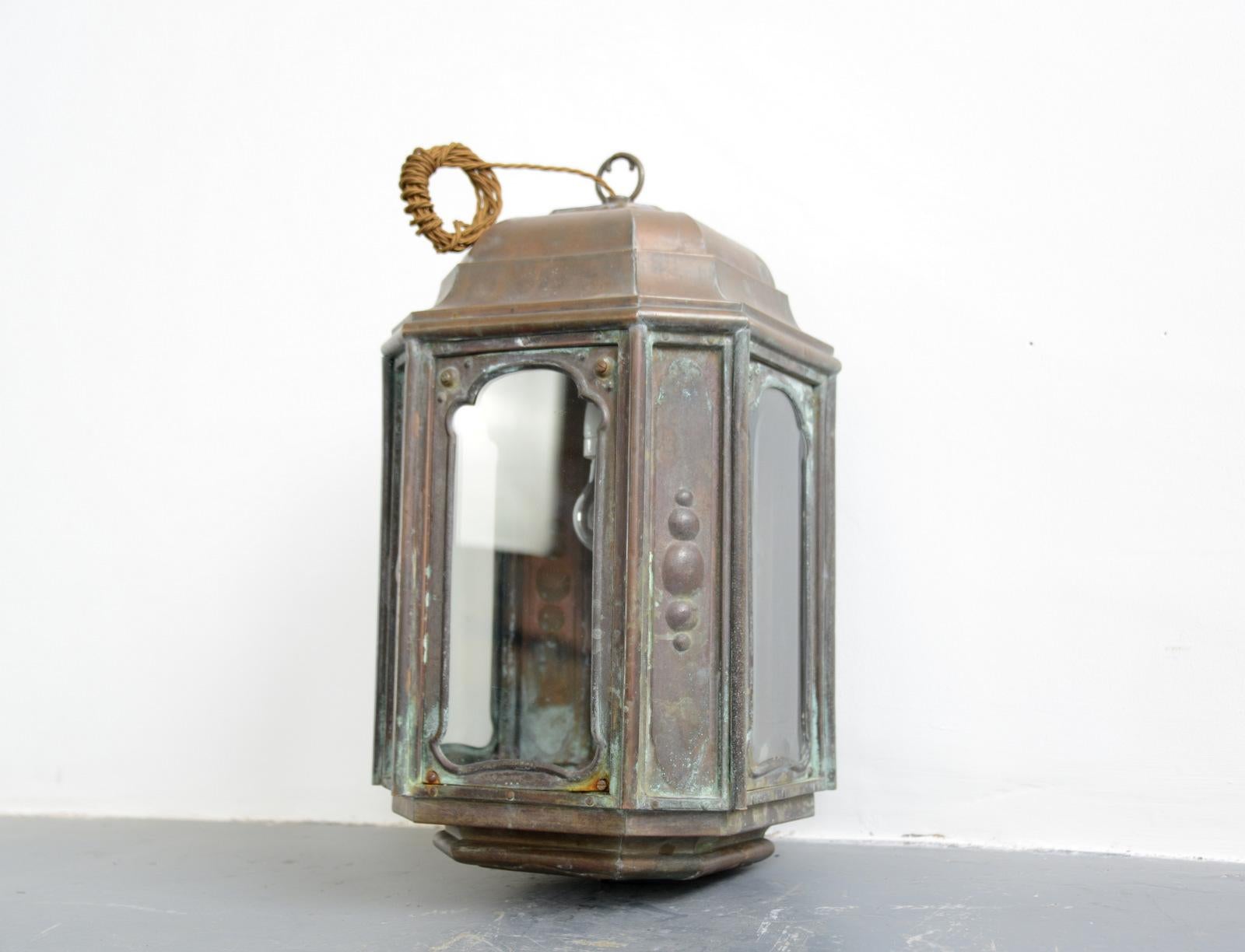 french copper lantern
