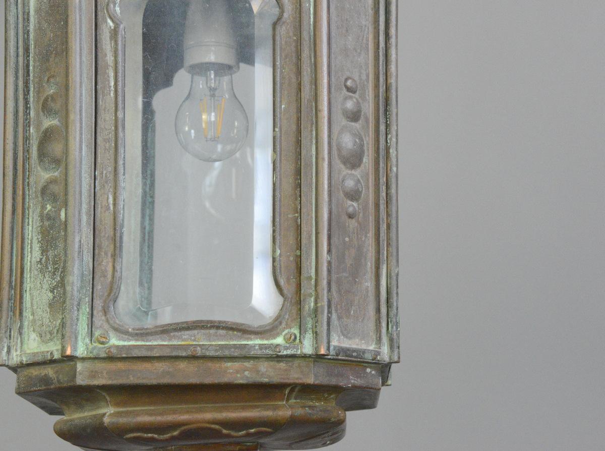 Early 20th Century French Art Nouveau Copper Lantern, circa 1900