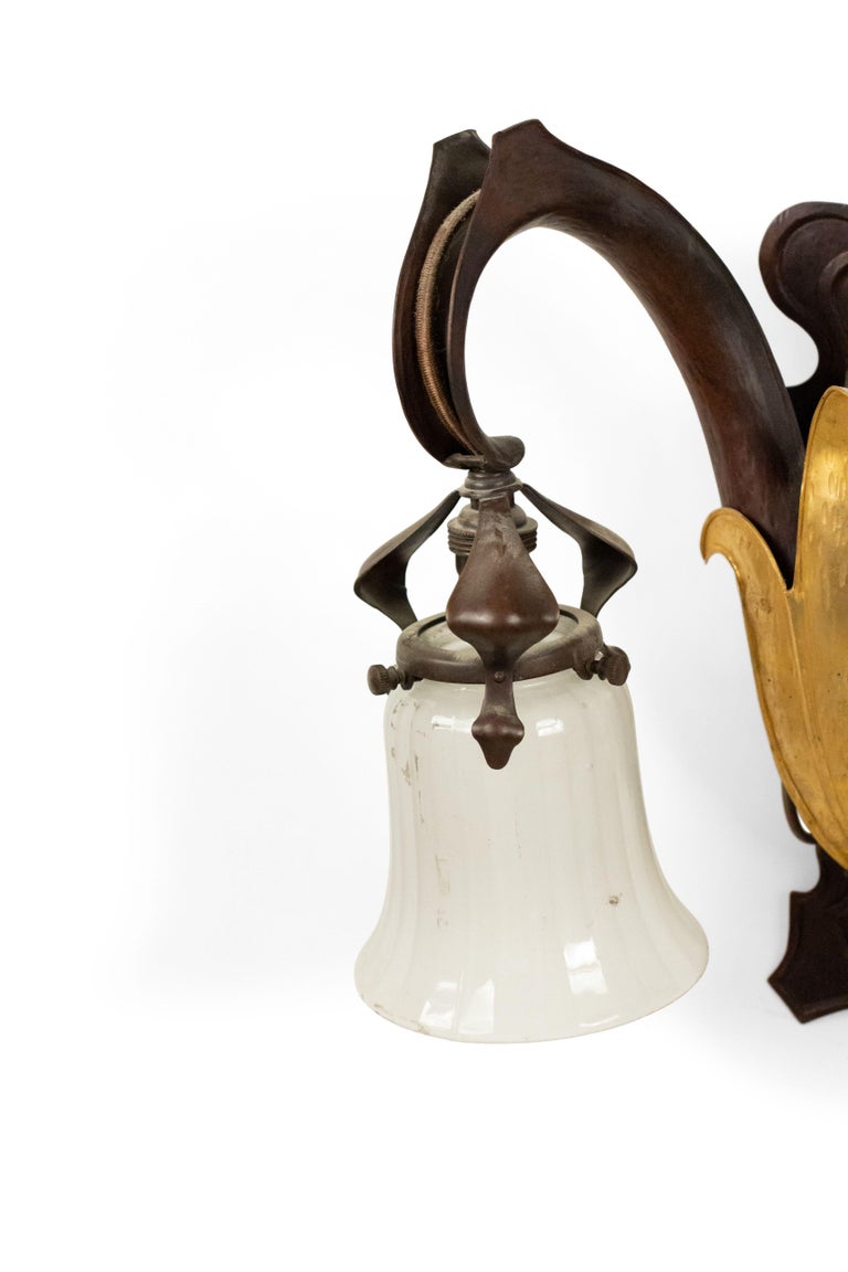 French Art Nouveau Copper Wall Sconces For Sale at 1stDibs art