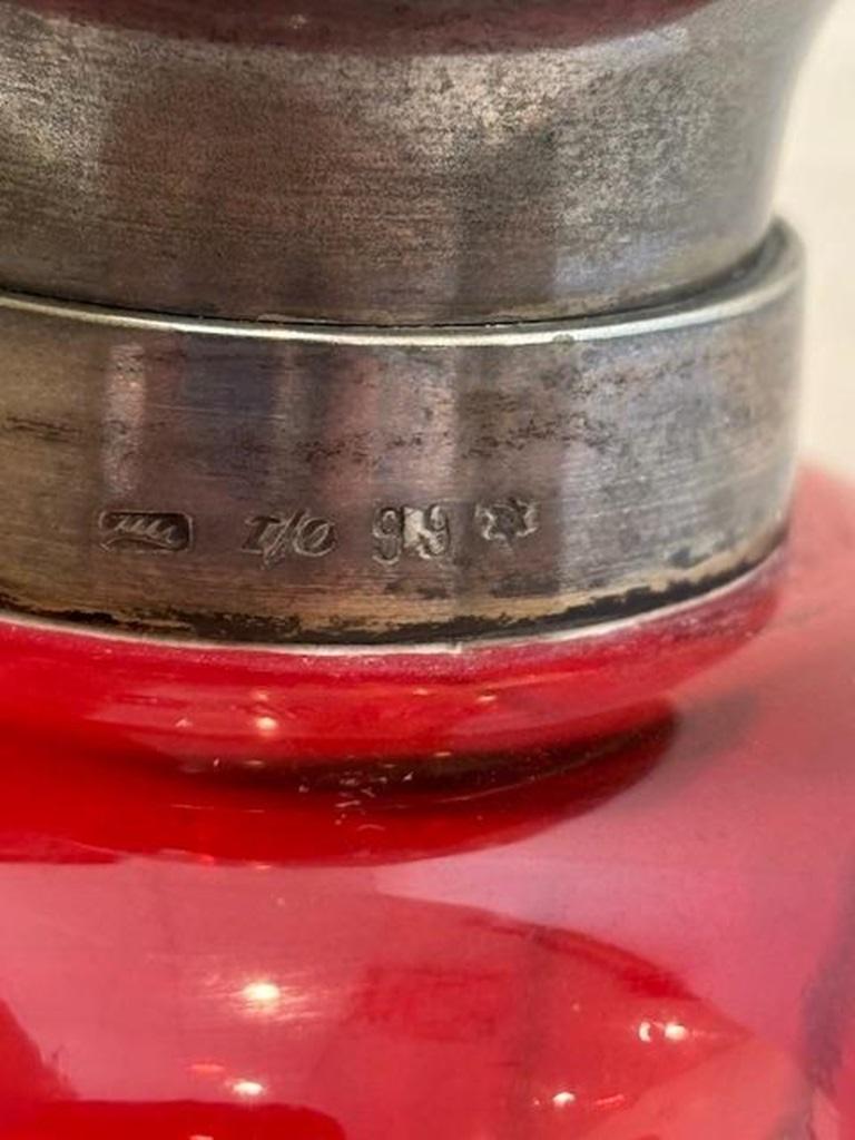 Bouteilles à parfum en verre à la canneberge Art Nouveau français Bon état - En vente à Queens, NY