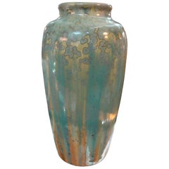 French Art Nouveau Crystalline Glazed Pottery Vase by Pierrefonds