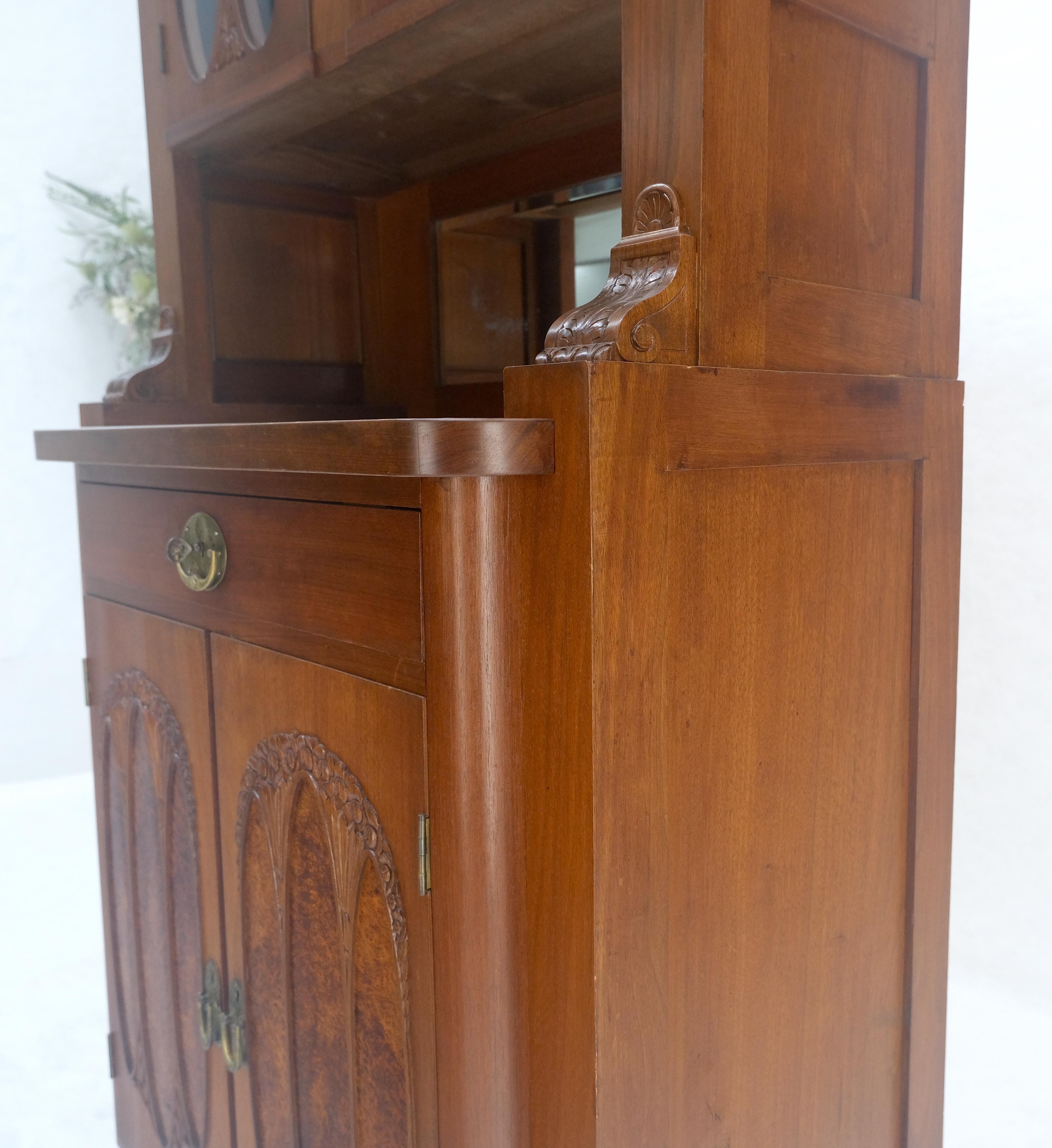 Laccato Credenza francese Art Nouveau Deco in legno di noce e radica, alta 78