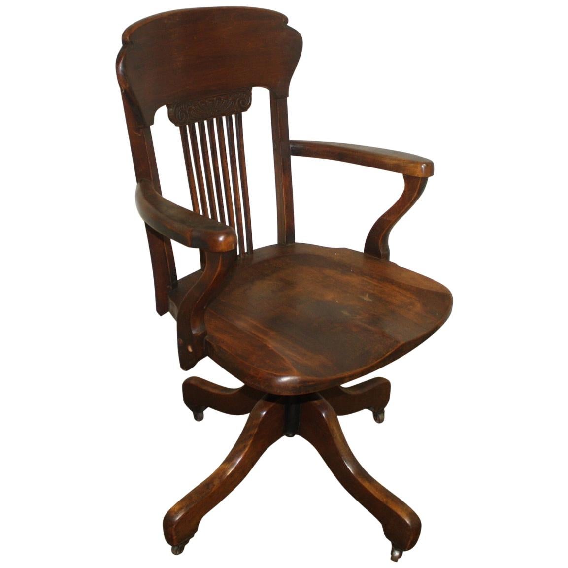 French Art Nouveau Desk Chair