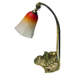 French Art Nouveau Desk Table Lamp by Charles Schneider, C. 1920