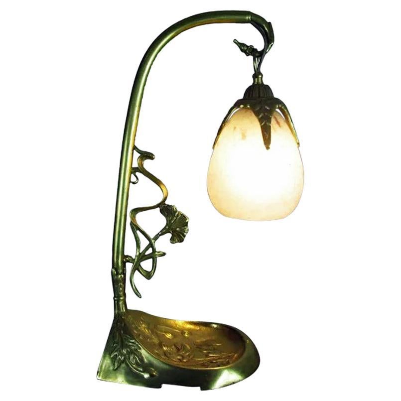 French Art Nouveau Desk Table Lamp Charles Schneider, France, C.1920