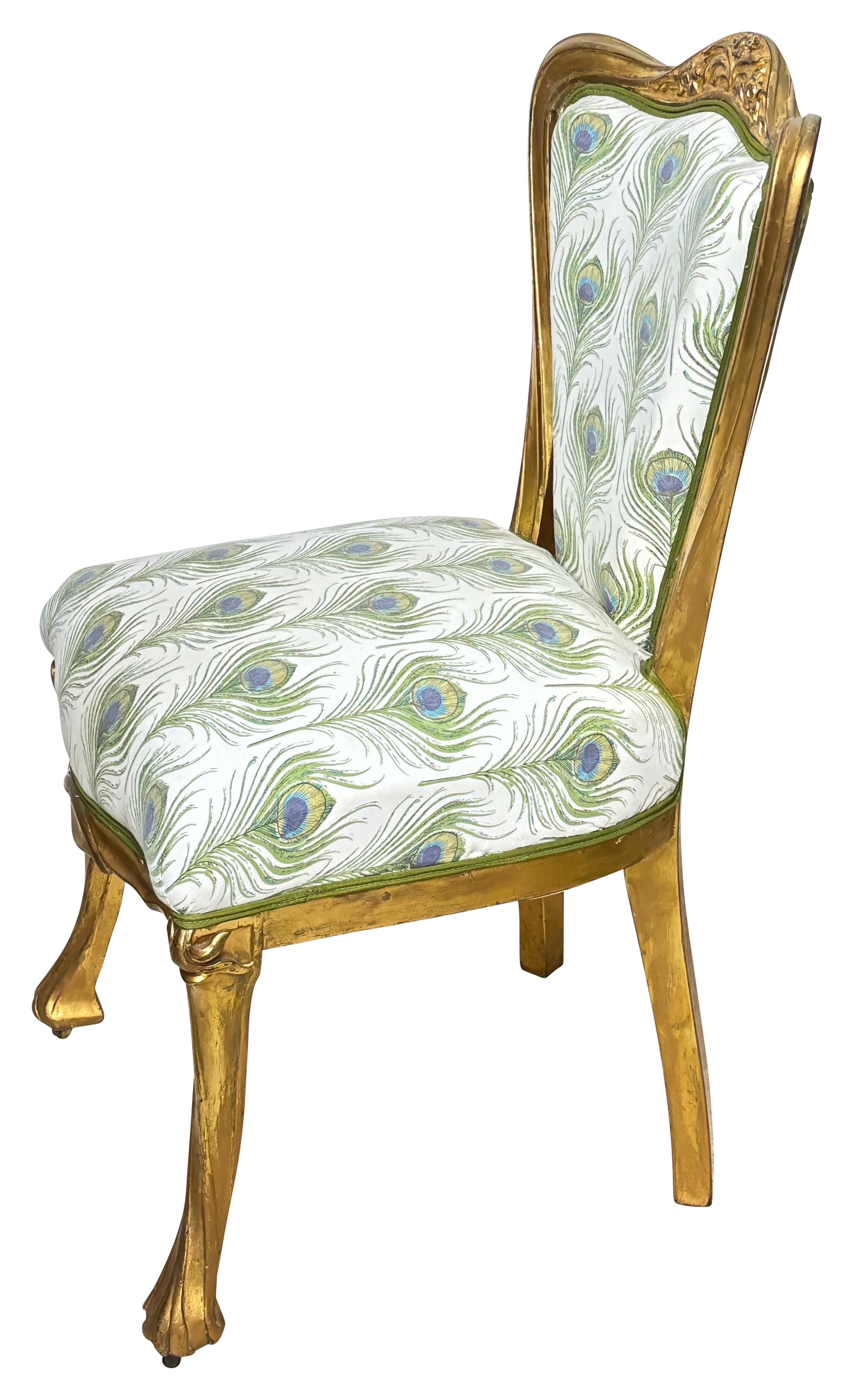 Französischer Jugendstil-Schminktischstuhl, um 1890 im Zustand „Gut“ im Angebot in San Francisco, CA