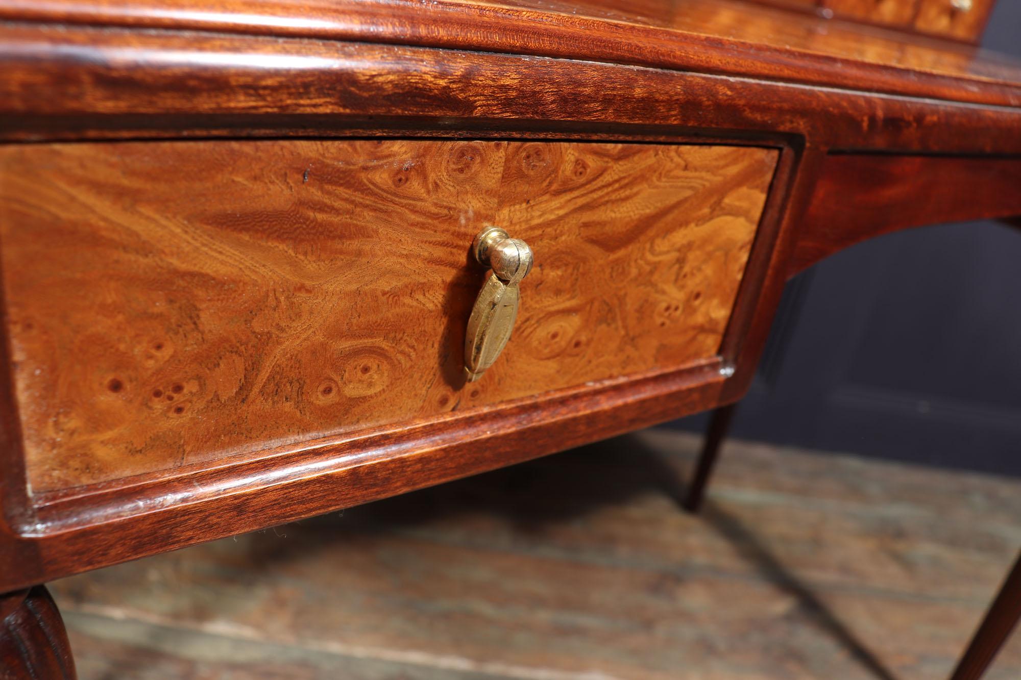 French Art Nouveau Dressing Table in Burr Elm 7