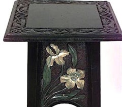 Piédestal en bois d'ébène Art nouveau français