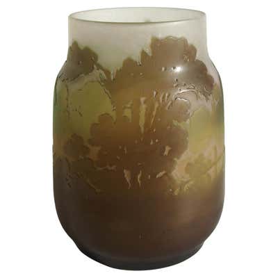 Topaz Ruba Rombic Art Deco Cubist Glass Vase Made by Consolidated at ...
