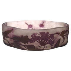 Jardinière Art Nouveau Emile Galle Cameo Glass Vervain Blossom c1908
