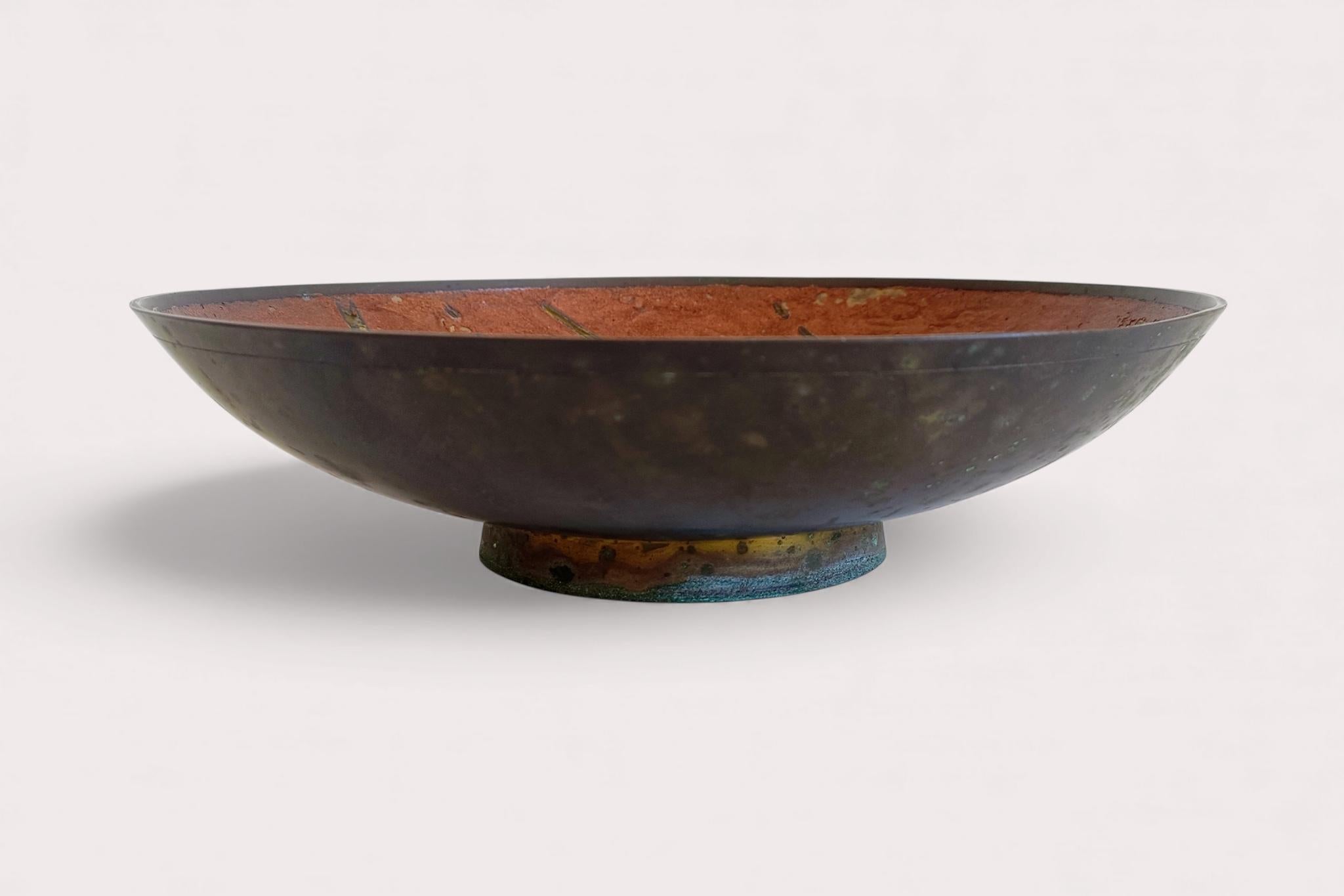 Fatto a mano Ciotola francese in stile Art Nouveau smaltata (Cloisonné), 1900 circa in vendita