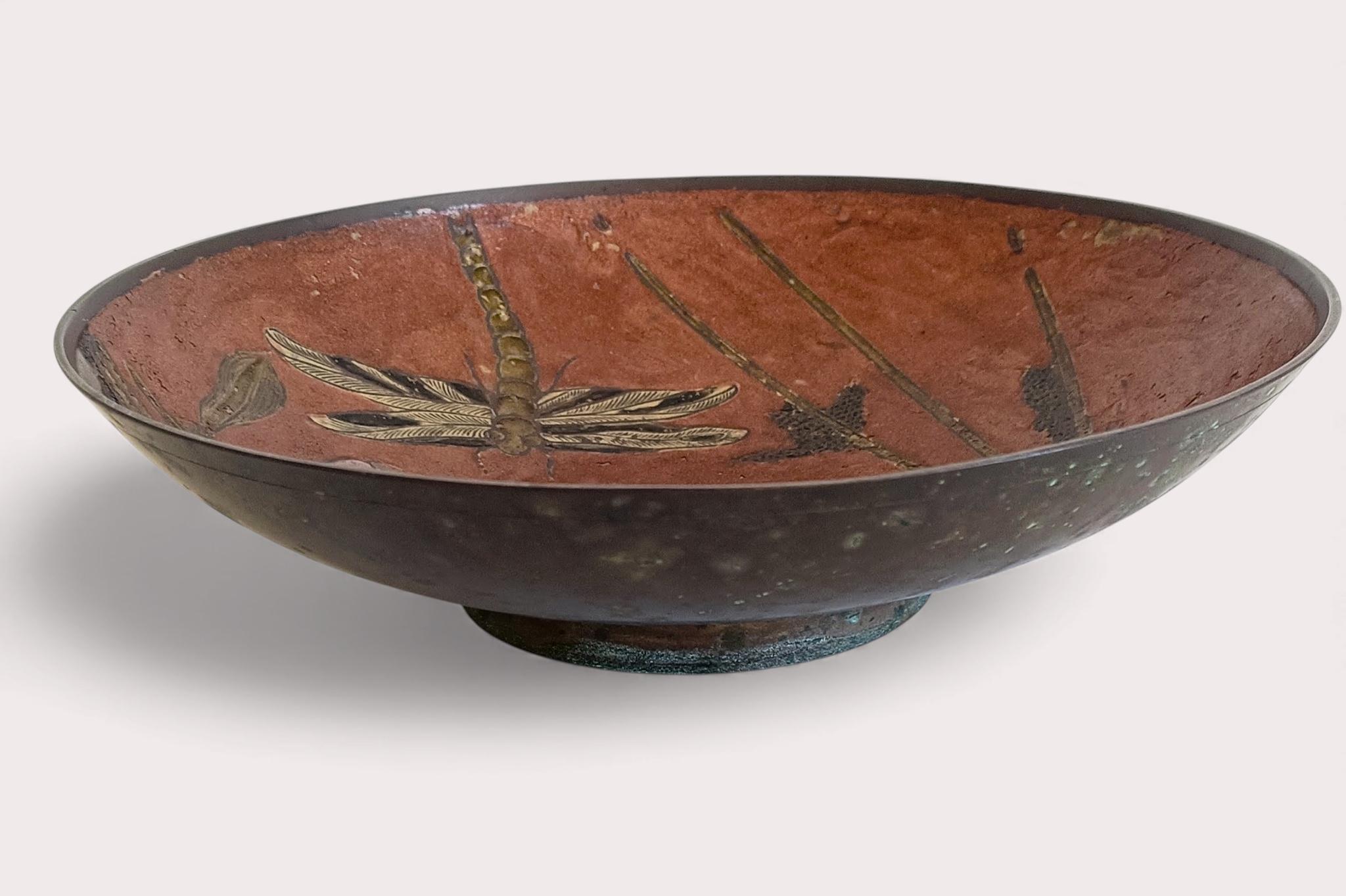 Ciotola francese in stile Art Nouveau smaltata (Cloisonné), 1900 circa in vendita 1