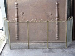 French Art Nouveau Fireplace Screen or Fire Screen