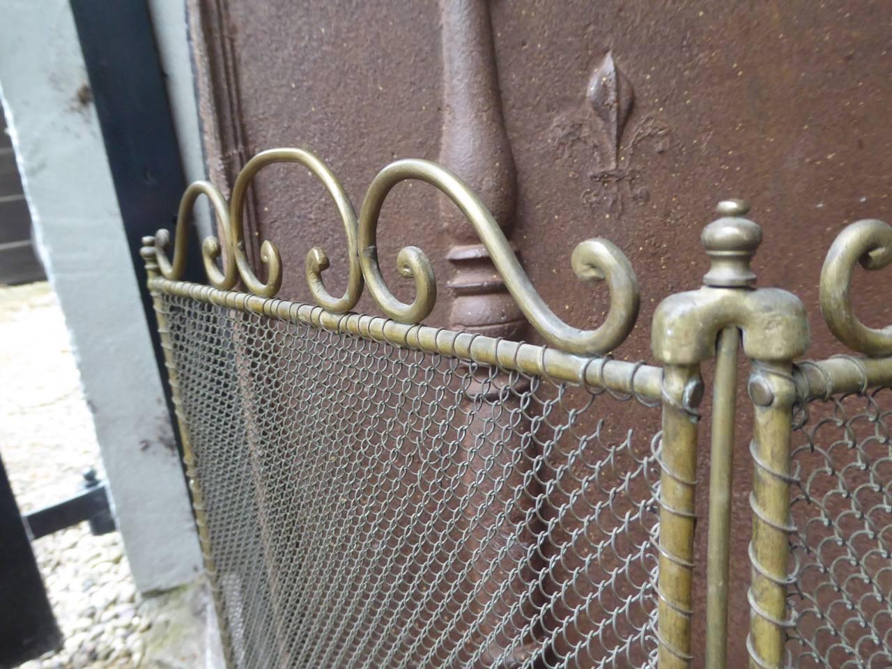 French Art Nouveau Fireplace Screen or Fire Screen In Good Condition In Amerongen, NL
