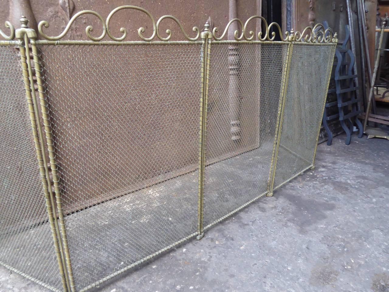 20th Century French Art Nouveau Fireplace Screen or Fire Screen