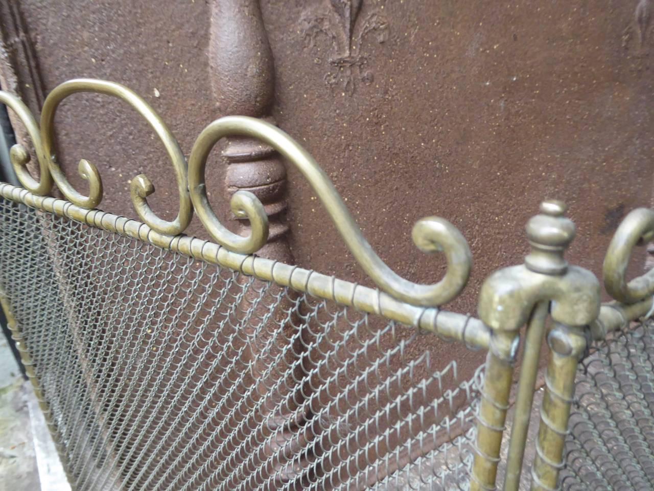 French Art Nouveau Fireplace Screen or Fire Screen 1