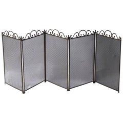 French Art Nouveau Fireplace Screen or Fire Screen