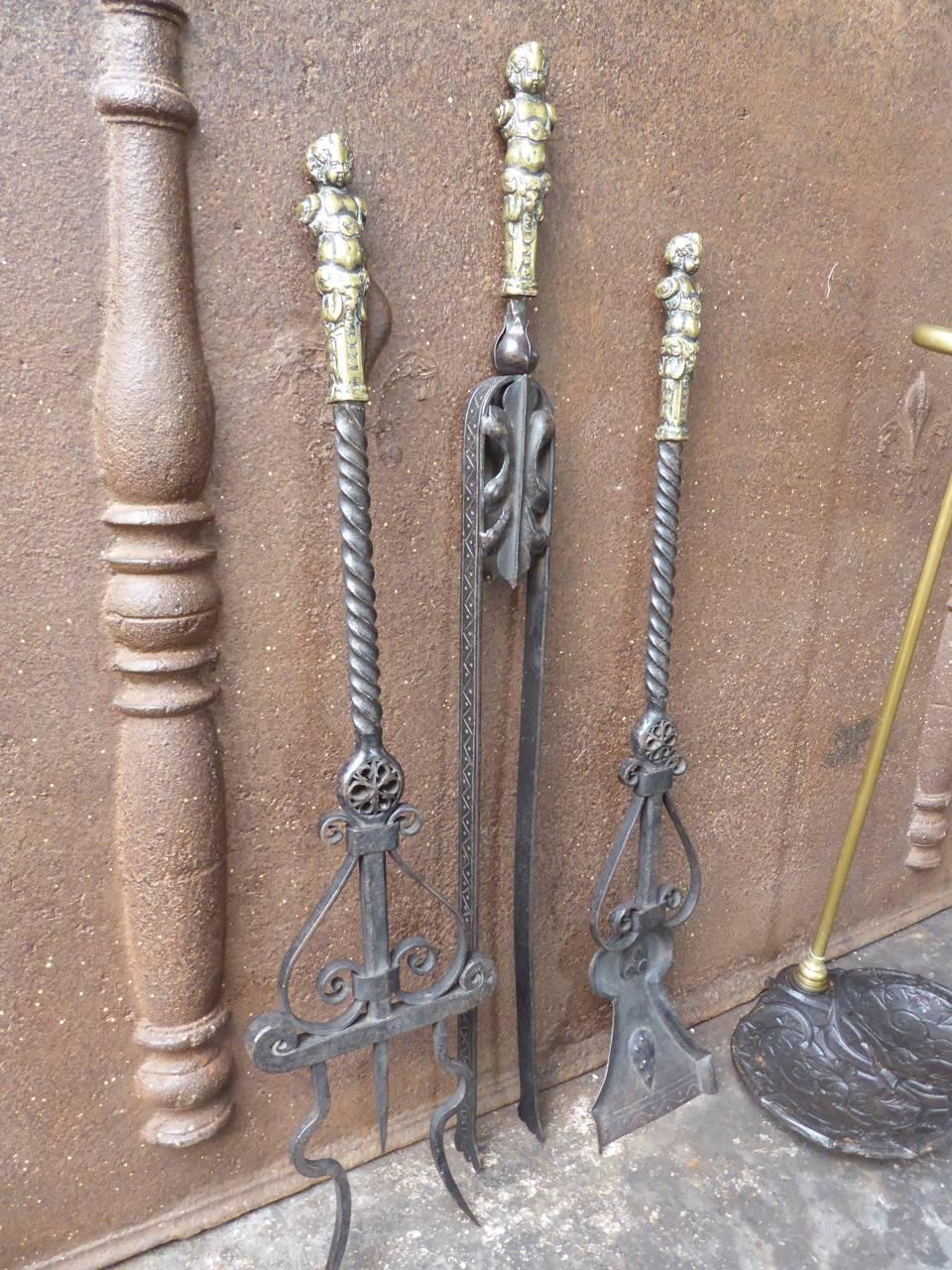 French Art Nouveau Fireplace Tools or Fire Tools 5