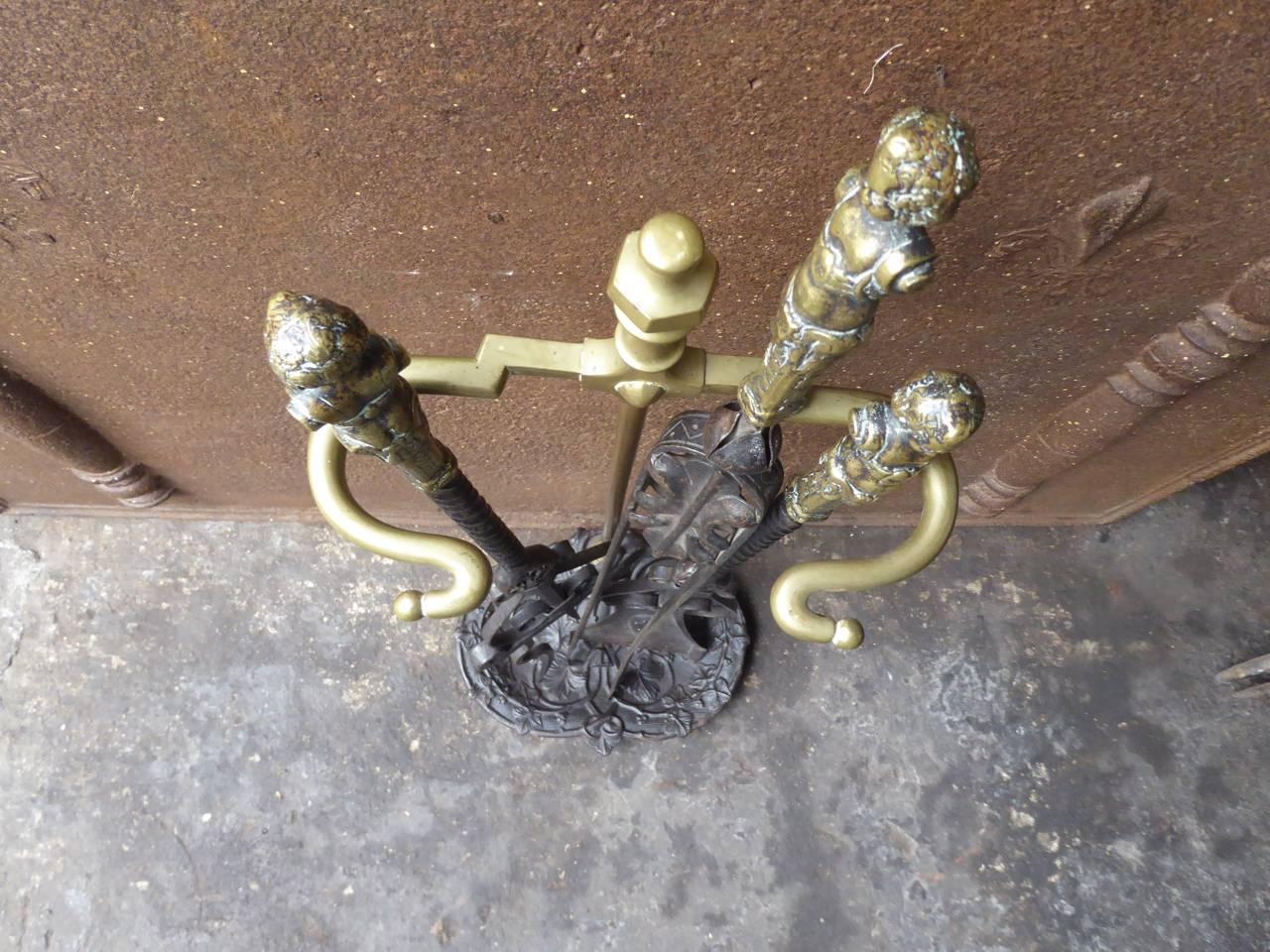 French Art Nouveau Fireplace Tools or Fire Tools In Good Condition In Amerongen, NL