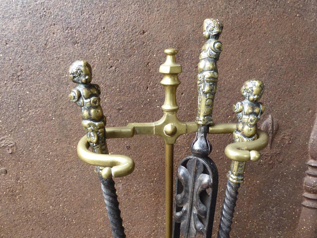 20th Century French Art Nouveau Fireplace Tools or Fire Tools