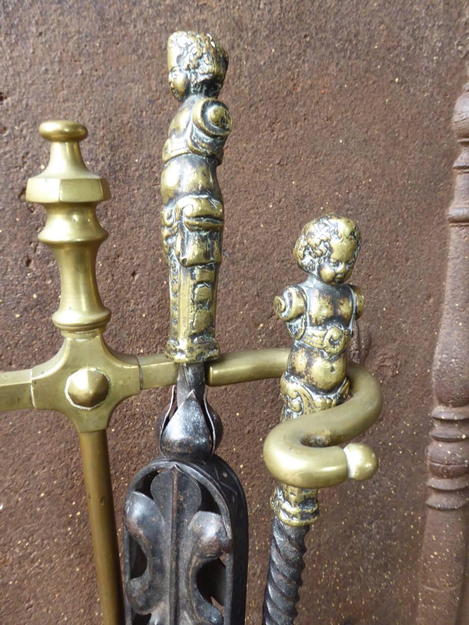 French Art Nouveau Fireplace Tools or Fire Tools 2