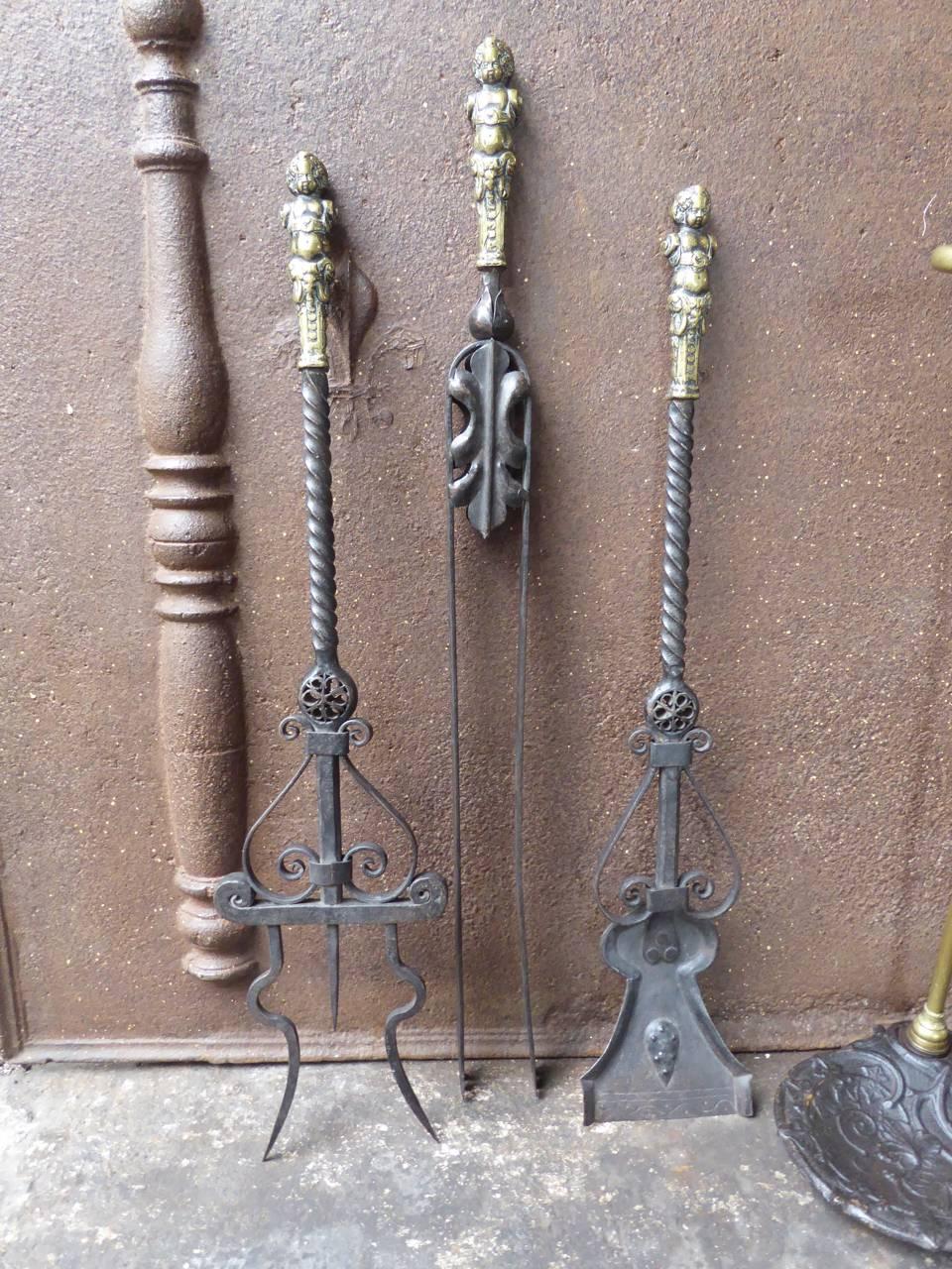 French Art Nouveau Fireplace Tools or Fire Tools 4