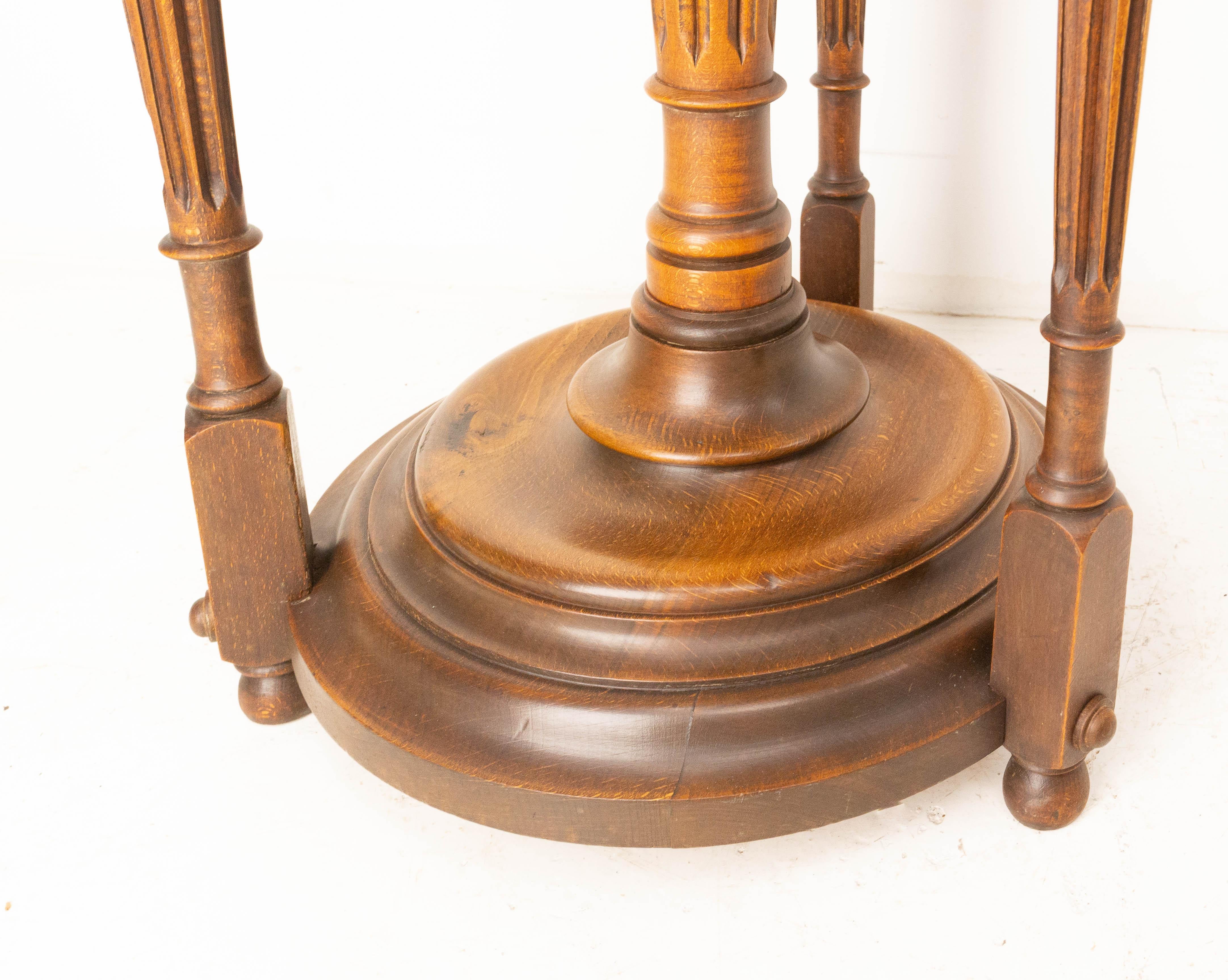Lampada da terra francese Art Nouveau in faggio, circa 1900 in vendita 2