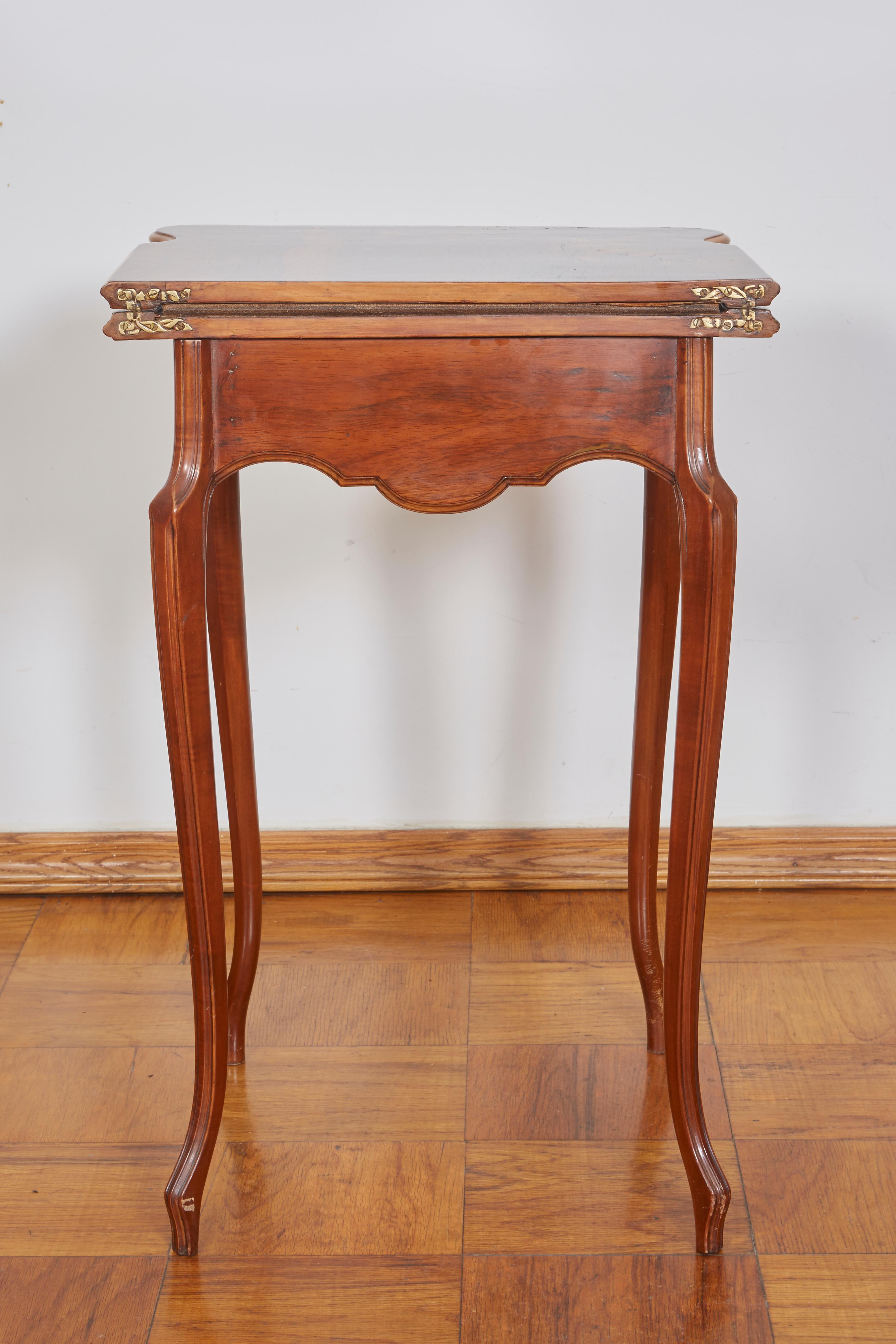 French Art Nouveau Game Table by Emile Galle For Sale 4