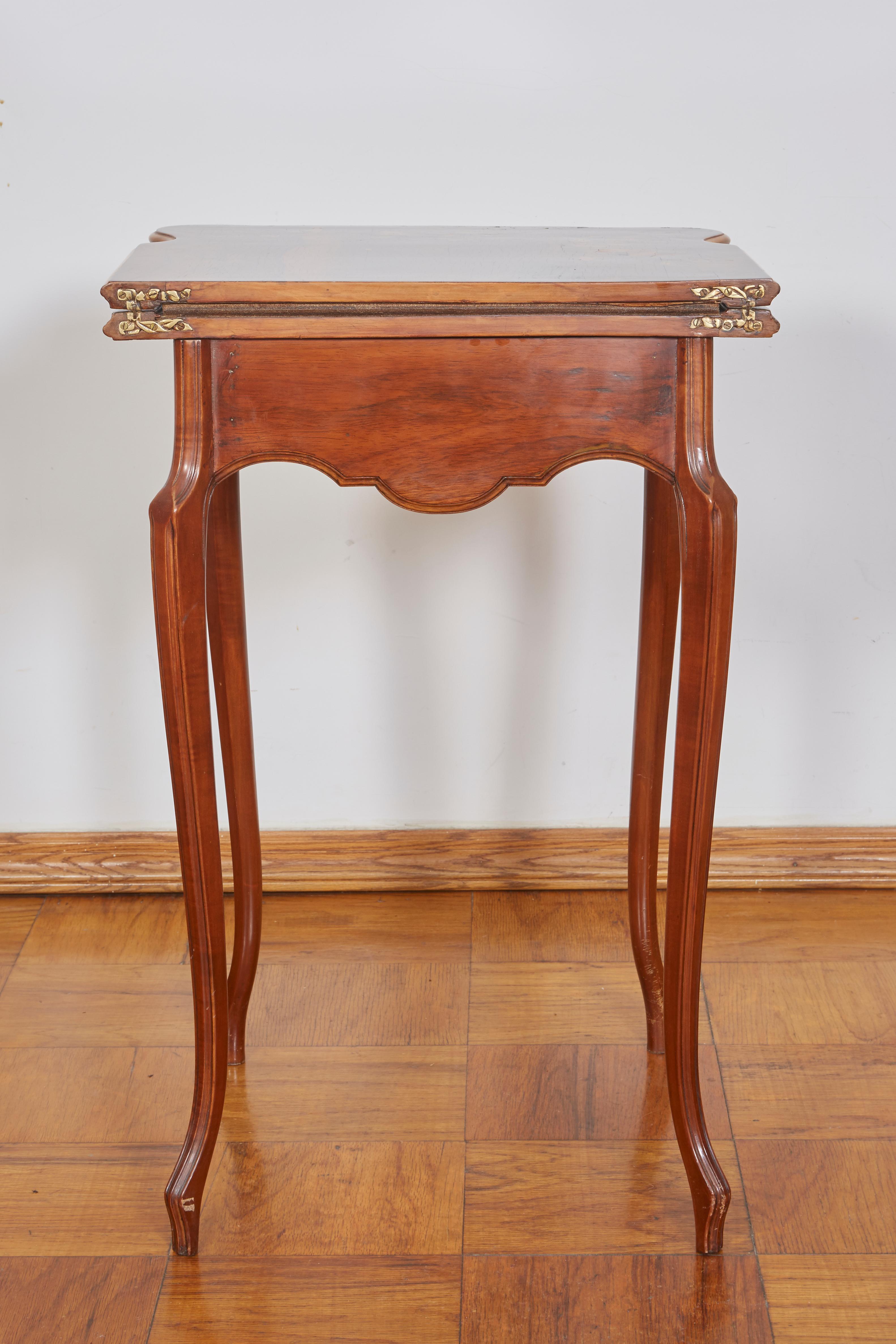 French Art Nouveau Game Table by Emile Galle For Sale 3