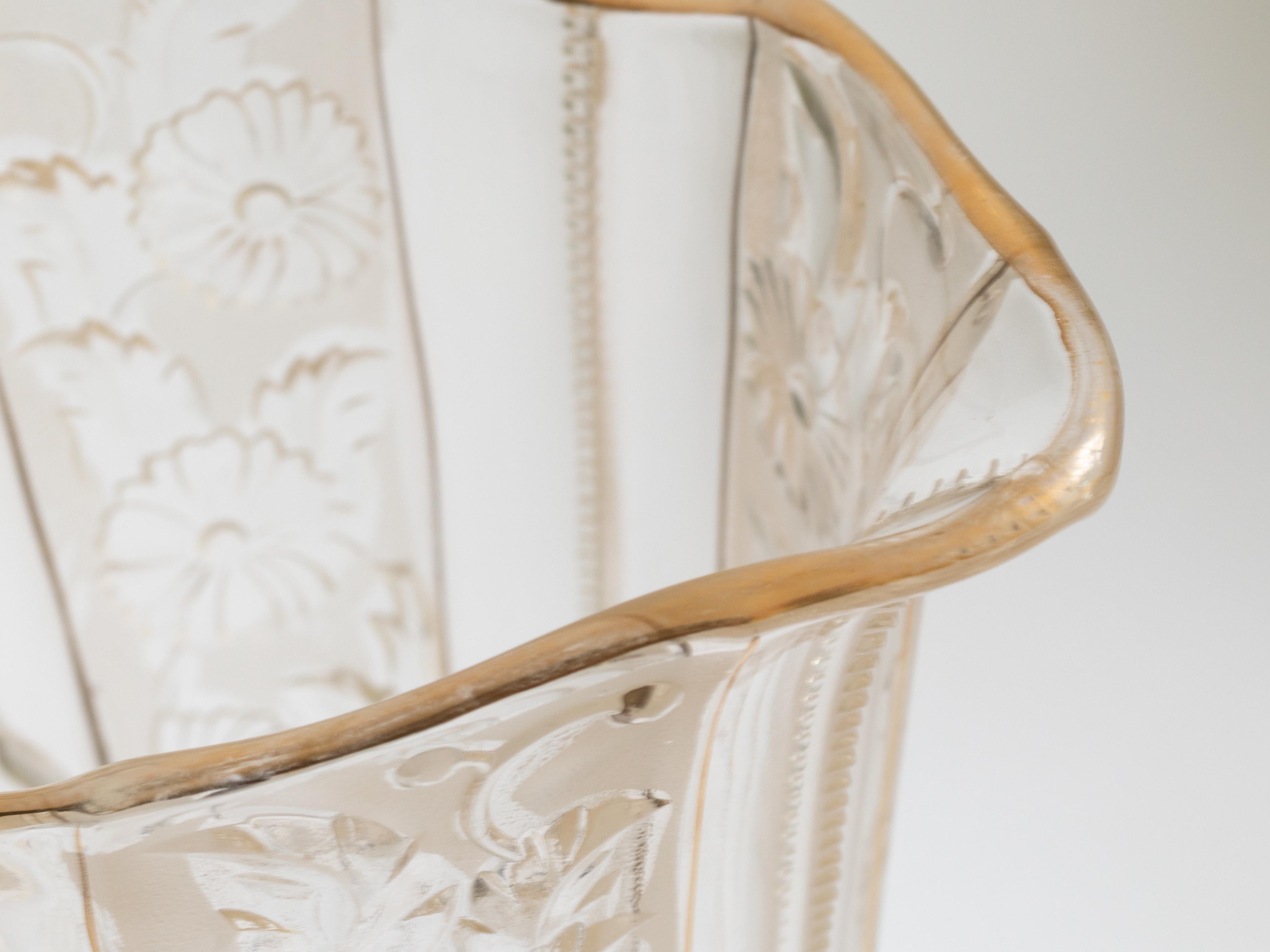 Pichet en verre argenté Art Nouveau français, 20e siècle en vente 3
