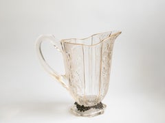 Jarra francesa Art Nouveau de vidrio plateado, Siglo XX