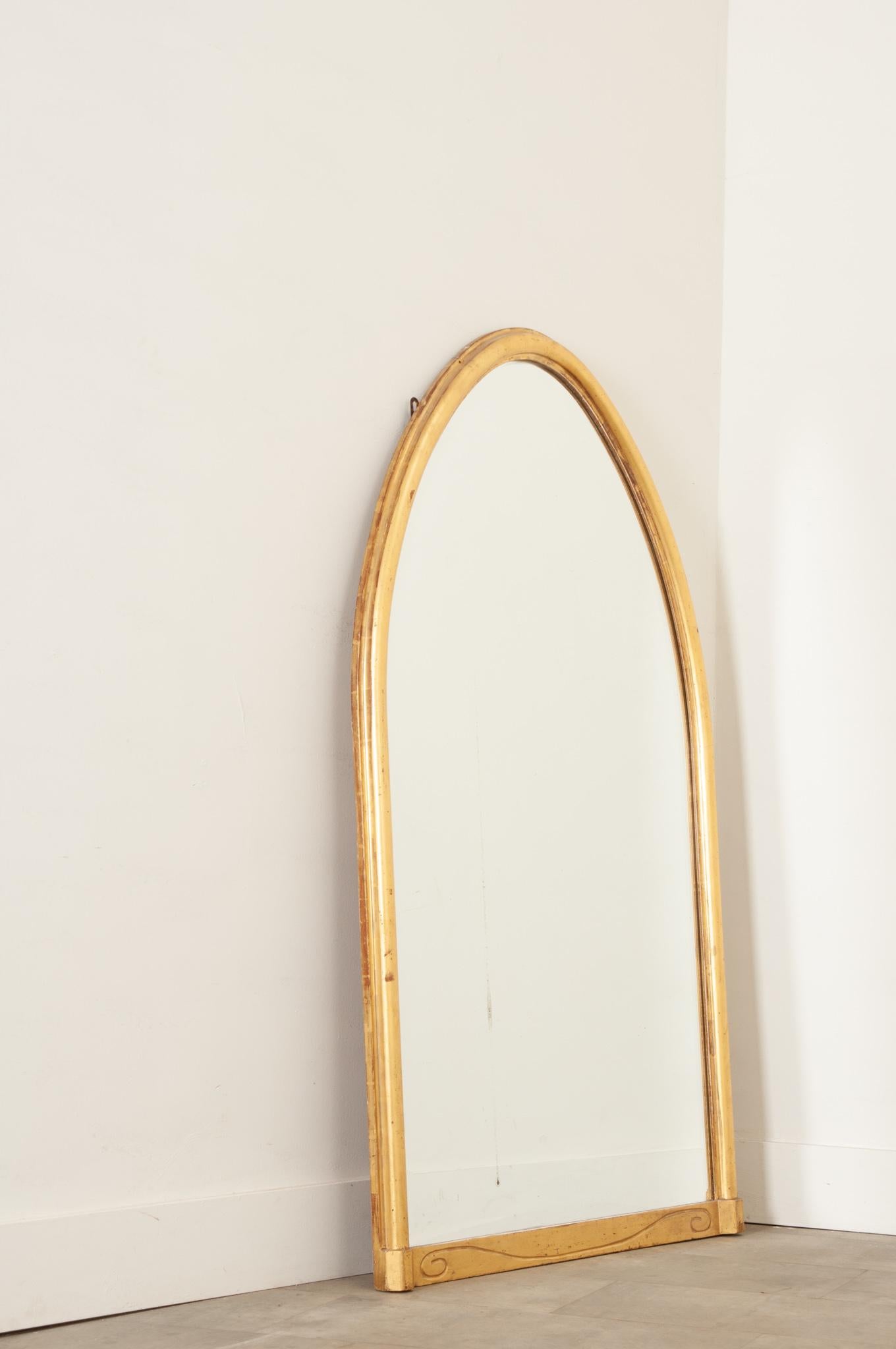 French Art Nouveau Gold Gilt Mirror For Sale 3
