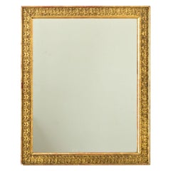 French Art Nouveau Gold Gilt Mirror