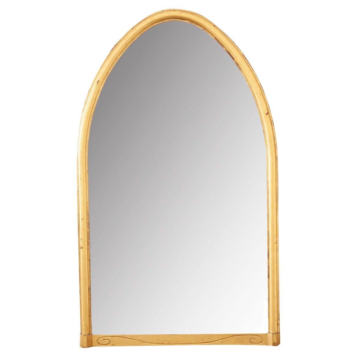 French Art Nouveau Gold Gilt Mirror For Sale