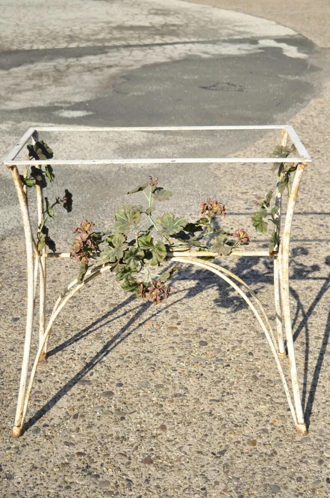 Ensemble de salle à manger de jardin Art Nouveau français en feuilles d'érable vert - 5 pièces Bon état - En vente à Philadelphia, PA