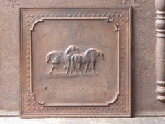 French Art Nouveau 'Horses' Fireback