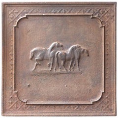 French Art Nouveau 'Horses' Fireback