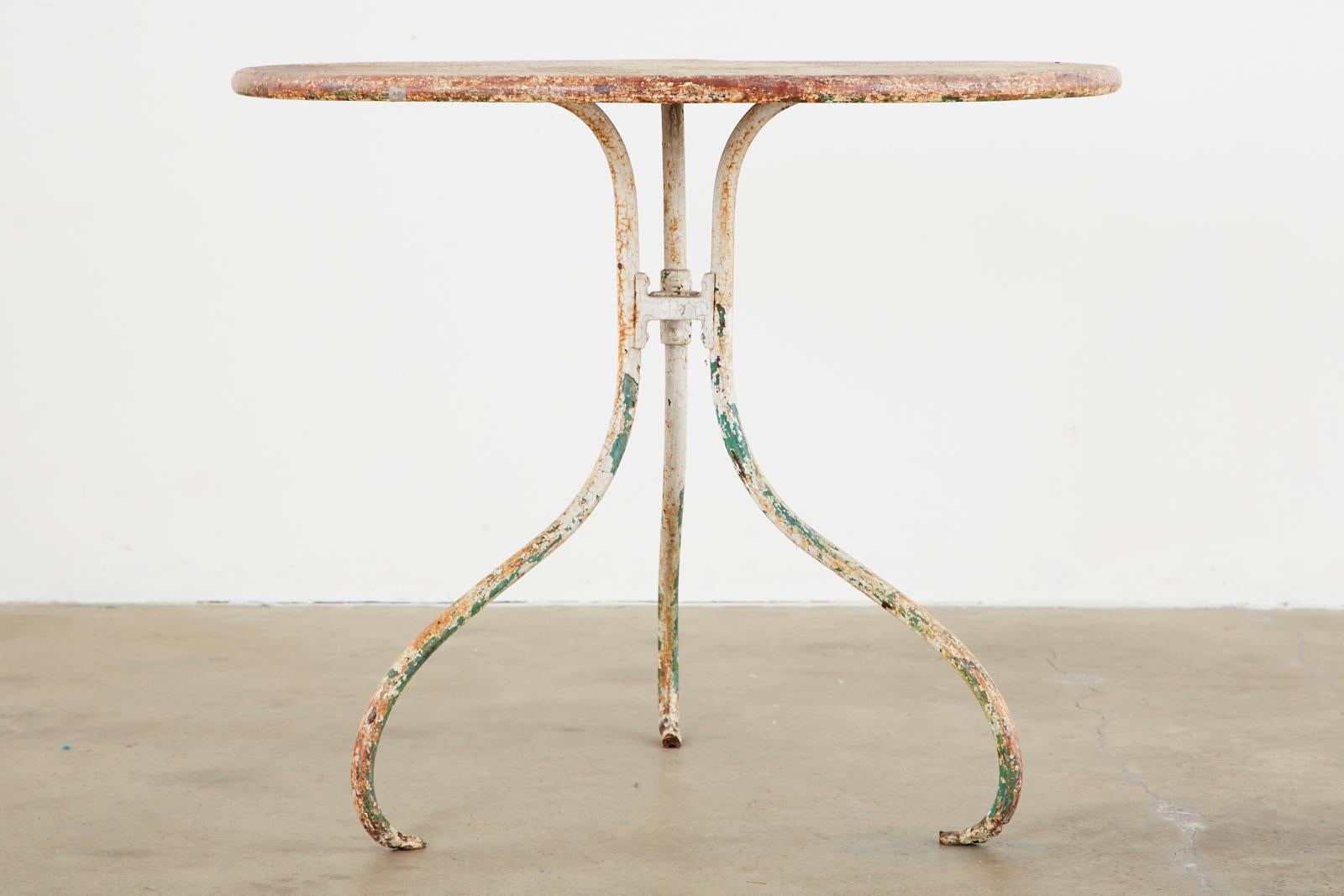 French Art Nouveau Iron Bistro Garden Dining Table 1