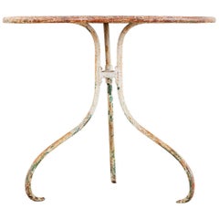 French Art Nouveau Iron Bistro Garden Dining Table