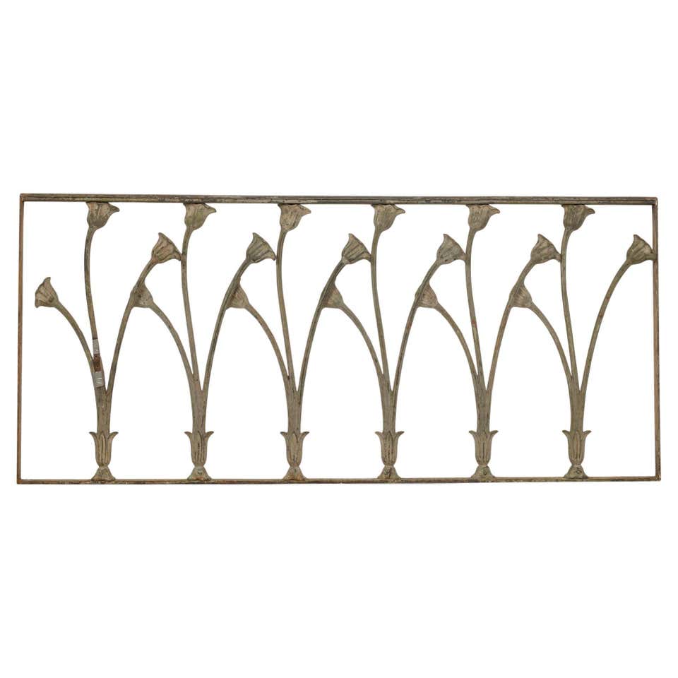Antique Wrought Iron Railing Panel For Sale at 1stDibs | cast iron ...