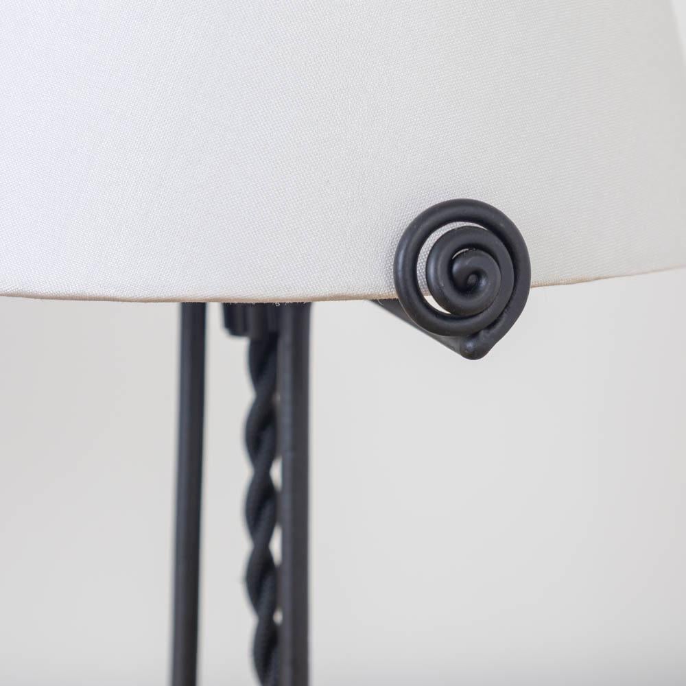 Lampe de table en fer Art nouveau français en vente 2