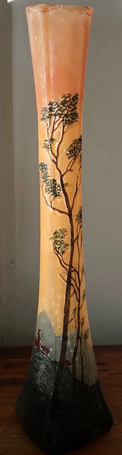 French Art Nouveau Legras Cameo Glass Vase