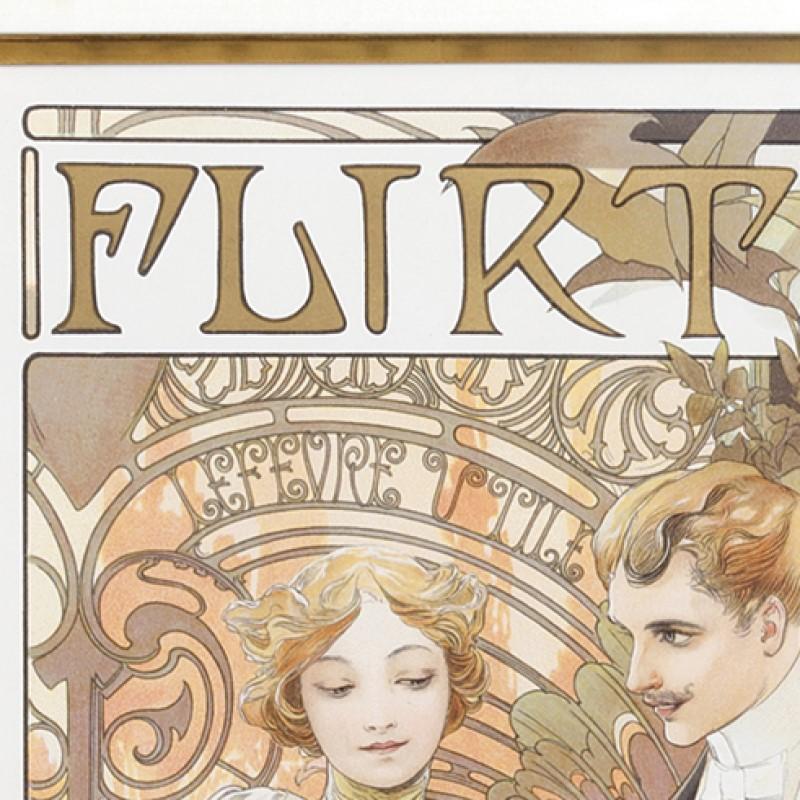 Late 19th Century French Art Nouveau Lithograph 