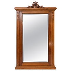 Antique French Art Nouveau Louis XVI Style Beveled Mirror, Early 20th C.