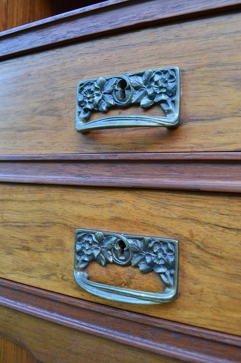 French Art Nouveau Mahogany Bookcase by Gauthier-Poinsignon, circa 1910 3