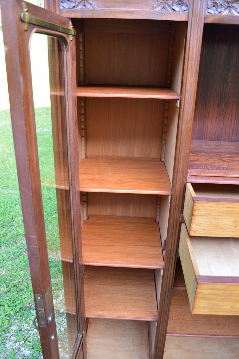 French Art Nouveau Mahogany Bookcase by Gauthier-Poinsignon, circa 1910 13