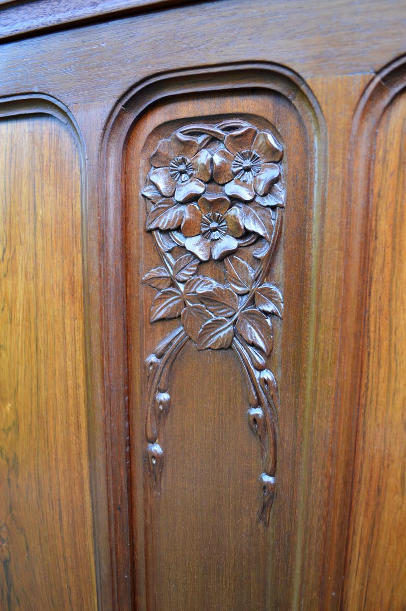 French Art Nouveau Mahogany Bookcase by Gauthier-Poinsignon, circa 1910 2