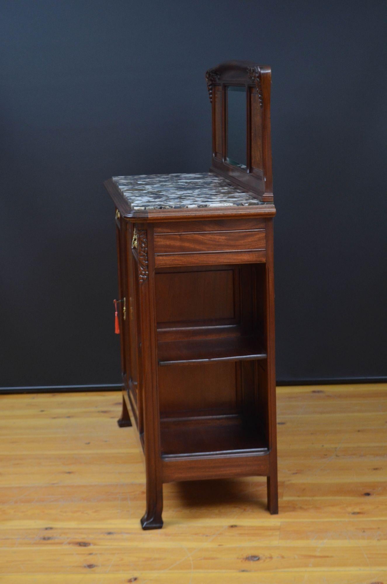 Buffet / Credenza in mogano Art Nouveau francese in vendita 9